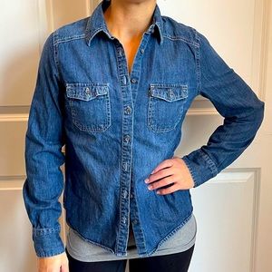 Merona Size XS Jean Shirt button down.